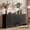 Black, variant on YDN 58" Fluted Buffet Cabinet with Storage Accent Sideboard,Modern Sideboards & Buffets with Rounded Edges, Wood Sideboard Buffet Cabinet W/Adjustable Shelves for Kitchen Living Room Entryway,Walnut