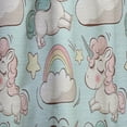 thumbnail image 4 of Designart 'Cute Unicorns and Clouds With Pattern' Modern Curtain Panel, 4 of 5