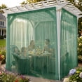 thumbnail image 2 of DONGPAI Outdoor Mosquito Netting for Patio - DIY Cut to Size High Density Bug Screen Mesh Lightweight Outdoor Sheer Curtains for Gazebo Pergola Porch - Rod Pocket Hang, 5.2 ft x 10 ft (1 Panel), 2 of 10
