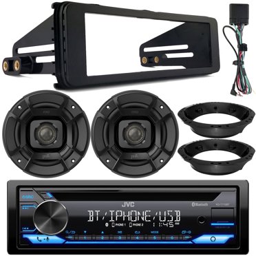 JVC Marine Bluetooth Stereo System With 4 Enrock Speakers & Antenna - Complete Boat Audio Kit