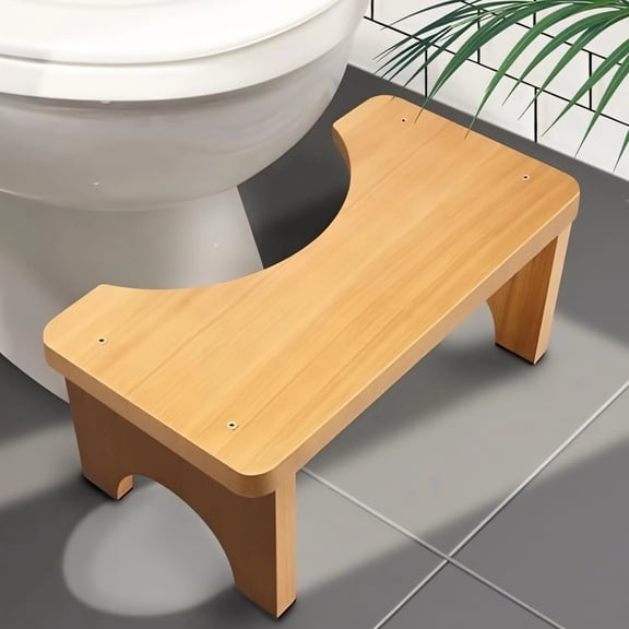 Toilet Stool Squat Adult, Wood Poop Stool for Bathroom Adults.
