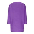 thumbnail image 6 of YDFCWXW Lightweight Sweaters for Women Crew Neck Long Sleeve Knit Loose Oversized Pullover Sweater Top (Purple, 3XL), 6 of 7