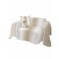 thumbnail image 2 of Beige White Ombre Couch Cover for 2 Cushion Couch, Country Minimalist Abstract Gradient Washable Love Seat Sofa Covers Slipcover, Throw Sofa Covers for Pets, Furniture Protector 71"x102", 2 of 9