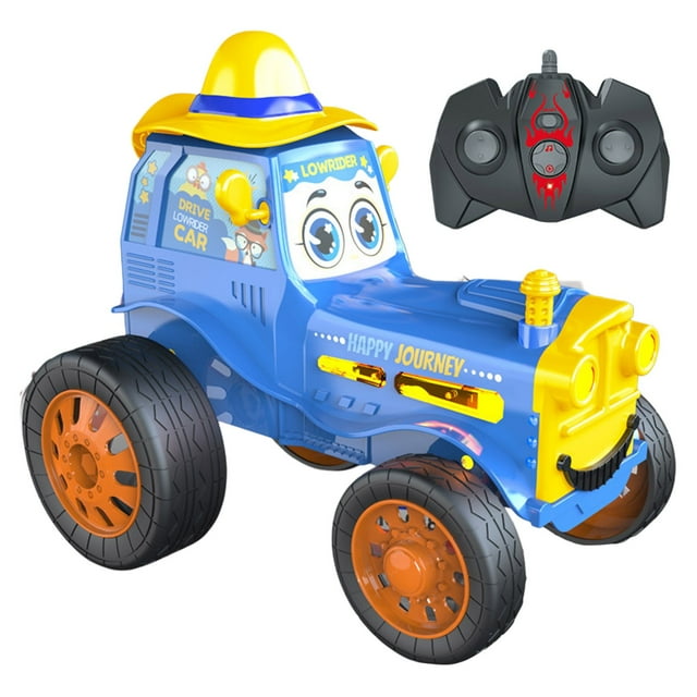 TIELUTT Voiture Acrobatique avec Lumières et Musique 360° Rotative Rocking Tumbling Voiture Acrobatique Rechargeable Rc Buggy pour Adultes Poupée Voiture Télécommandée Personnes Âgées Voitures Télécommandées Télécommande 30 Mph Télécommande