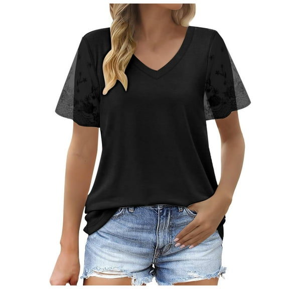 Summer Tops for Women Swim Womens Long Sleeve T Shirts plus Space T Shirt Women Running Shirt 2 Clothes Hide Tummy Handstand Long Sleeve Womens Athletic Tee Shirts Loose Fit Top Exercise Black 2XL