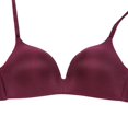 thumbnail image 5 of Comfortable Seamless Bras Fashion Sexy Wire Free Women Lingerie Highlight Push Up Bra Full Temptation Solid Bra wine red 75B, 5 of 10