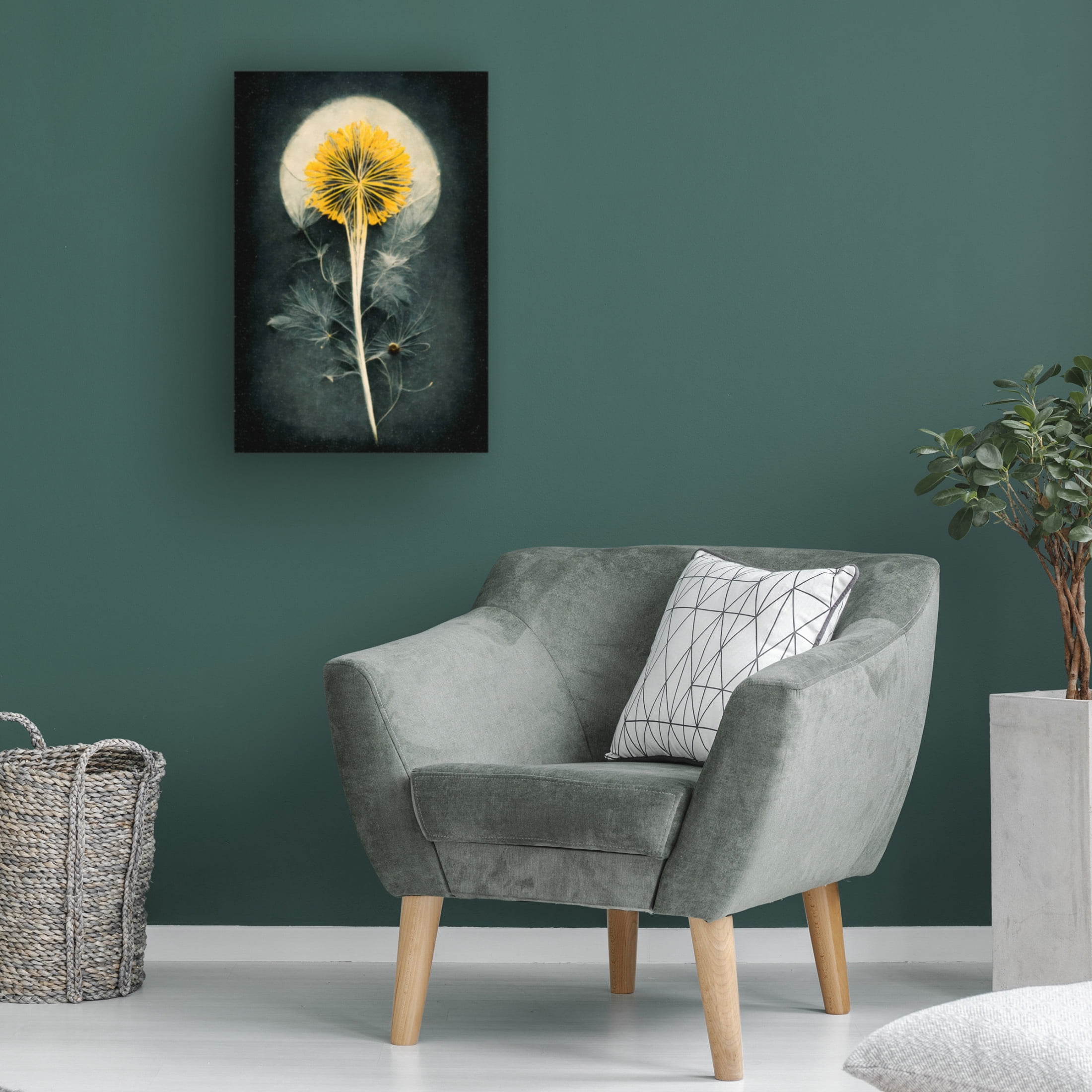 Canvas Wall Art - Treechild 'Dandelion' Wall Art for Living Room, Bedroom, or Office D?cor by Trademark Fine Art - 12 x 19 Inches