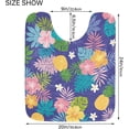 thumbnail image 5 of SKYSONIC Toilet Bathroom Rugs Sets 2 Piece, Tropical Fruit Flower Soft Absorbent Fluffy Toilet Mat Set Non-Slip Rubber Backing Bath Mats for Bathroom,23.6"x15.7"+17.3"x13.4", 5 of 7