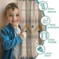 thumbnail image 3 of Blackout Kids Curtains,Brown Geometric Triangle Diamond Pattern Childrens Insulated Curtains Set Of 2,Bedroom Essentials,Toddler Room Decor 42x54in(106x137cm), 3 of 5