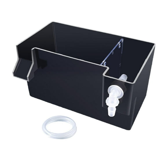 Caja de filtro externo para pecera Limpiar la circulación del agua Aumentar el agua Negro 18x105x10cm
