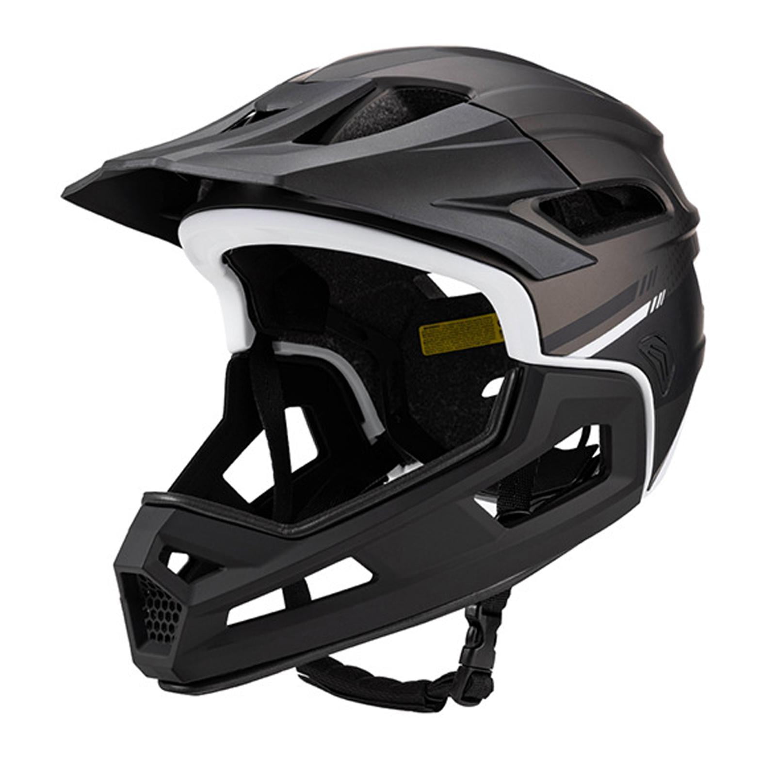 kesoto Bike Full Face Cycling Equipment Protective Gear Removable Washable Lining for Women Men Outdoor Riding Titanium Black