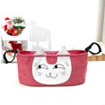 thumbnail image 4 of Large stroller bag, pink cat hanging diaper bag, 4 of 5