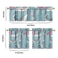 thumbnail image 6 of Kitchen Curtains 24 Inch Short - 3 Panel Set, Shark Whale Dolphin Ocean Theme, Rod Pocket Window Curtain, 100% Polyester for Nautical Farmhouse Kitchen, Easy Wash, 6 of 6