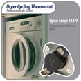 thumbnail image 4 of Appli Parts APTD-L155 Cycling thermostat L155-15F universal replacement for multiple brand dryers older commercial models only 2 connections replaces 60T11, D501759, 4 of 7