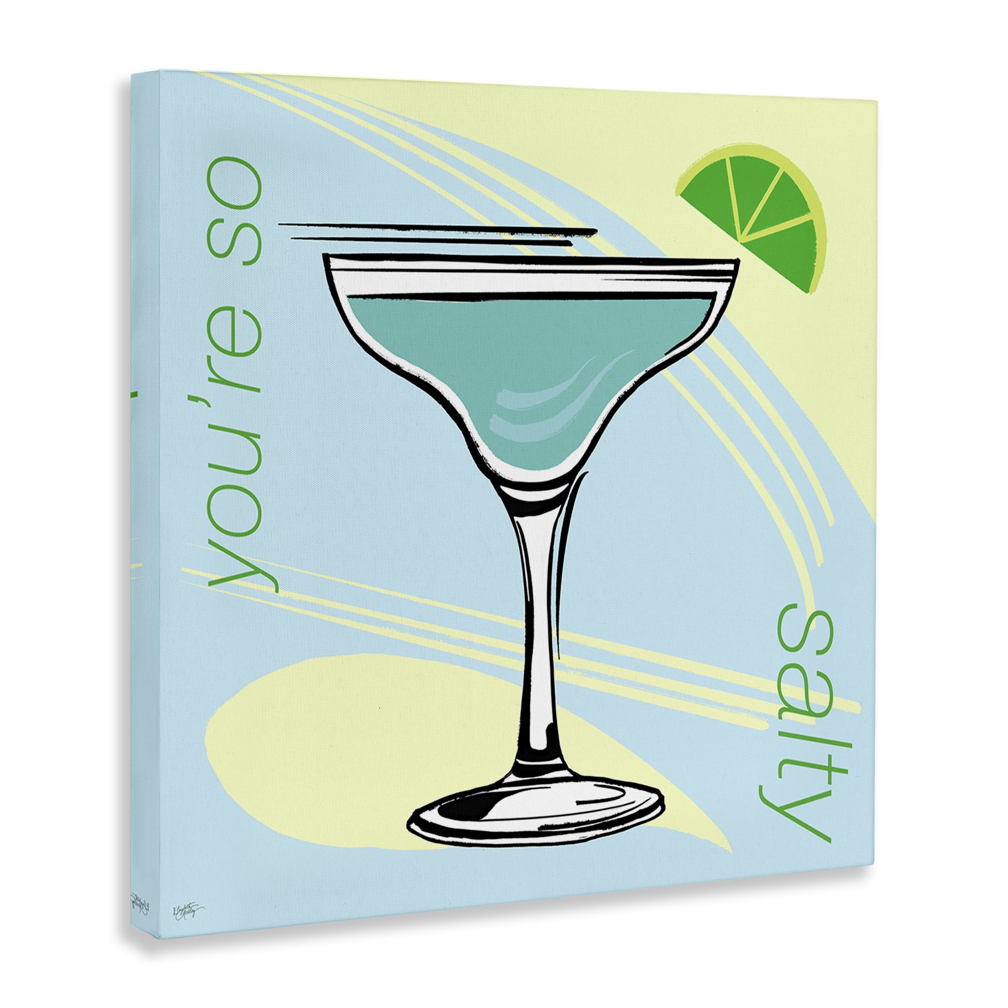 Stupell Industries You're So Salty Cocktail Food & Beverage Painting Wrapped Canvas Art Print Wall Art, 17 x 17