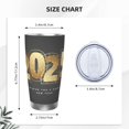 thumbnail image 4 of Bonne Année 2025 Gobelet en Acier Inoxydable 20 oz Tasse de Voyage Portable avec Couvercles, 4 of 7