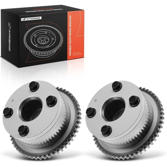 A-Premium Intake Variable Valve Timing Sprocket Cam Phaser Compatible with Nissan Frontier 2005-2019, NV3500 2012-2019, Pathfinder 2005-2012, Xterra 2005-2015 V6 4.0L, 2-PC Set, Replace# 130258J100