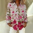 thumbnail image 2 of Gkeoshab Valentine's Day Waffle Knit Shirt for Women Long Sleeve V-Neck Blouse Textured Top Beige 4XL, 2 of 7