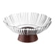 thumbnail image 1 of Bol de fruta con pedestal, bol alto transparente decorativo para dulces, frutos secos y aperitivos. Blanco, 1 of 9