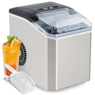 Portable Countertop Ice Maker – 26 lbs/Day, Self-Cleaning Ice Machine with 2 Ice Sizes, Scoop, and Basket for Home, Kitchen, and Parties