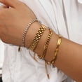 thumbnail image 5 of Miniamlist Men Bracelet Gold Jewelry Street Style Stainless Steel 316L 18k Gold Plated Cuban Chain Bracelets For Women SIHAO, 5 of 7