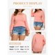 thumbnail image 3 of Blusa tipo túnica Eytino para mujer, talla grande, manga larga, rosa, 4X, 3 of 6