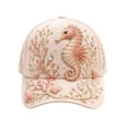 thumbnail image 3 of jiaxiM Raised Ocean Creatures Embroidery Baseball Cap Man Woman Soft Cotton Adjustable Hat for Daily Walking Shopping Travel Outdoor Sports Casual Street Matching Outfits, 3 of 8