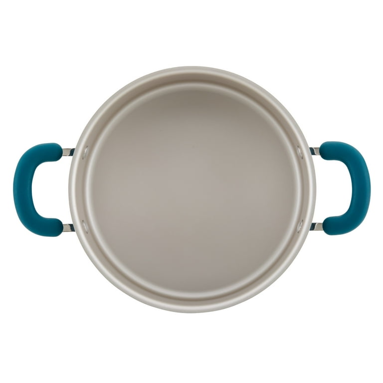 Rachael Ray Create Delicious 5 Qt Aluminum Nonstick Induction Dutch Oven  with Lid, Teal