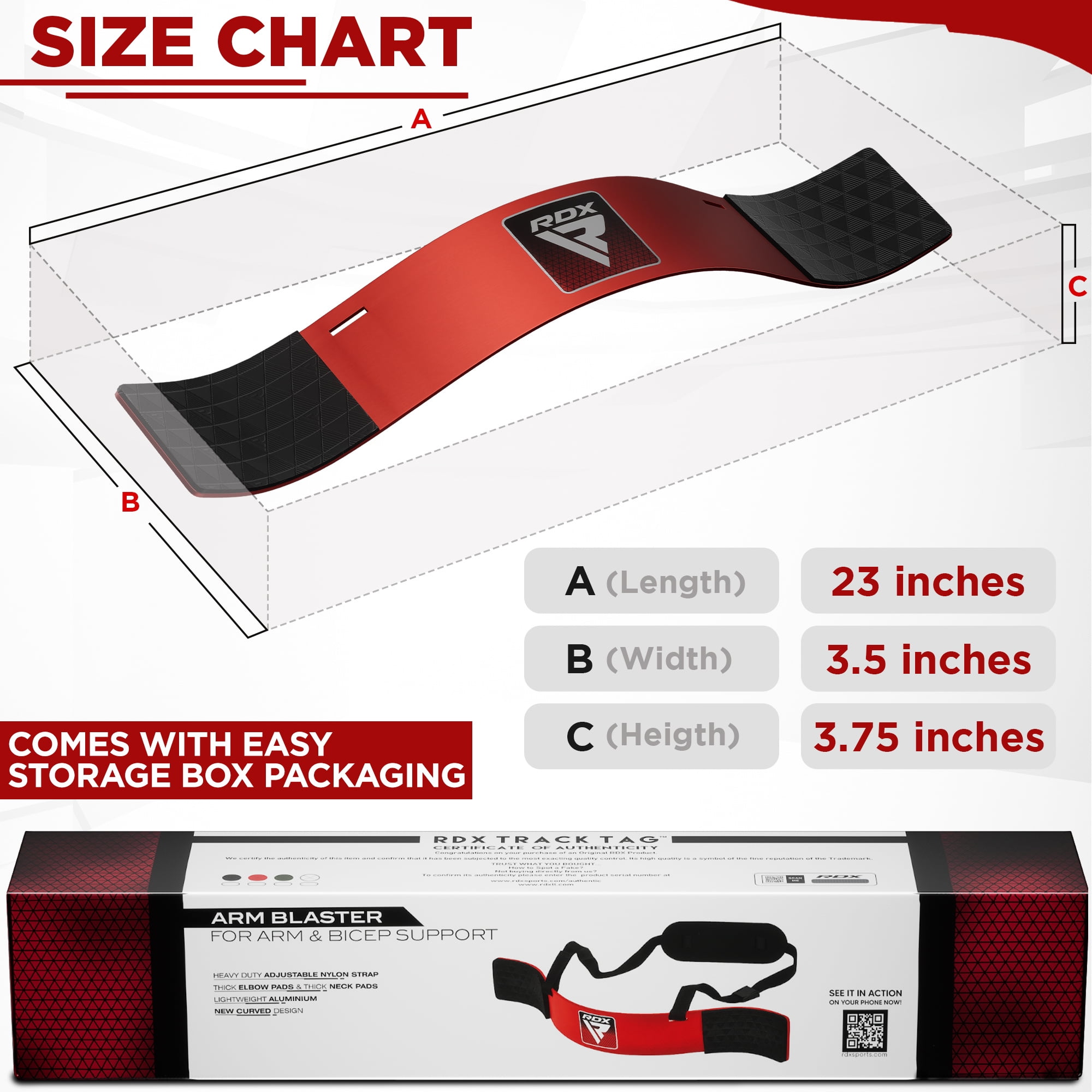 RDX Arm Blaster Biceps Triceps 23 Fitness Curl Support Isolator