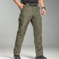 thumbnail image 2 of GrmtClth Cargo Pants for Men Ripstop Waterproof Hiking Pants Lightweight Breathable Flex Stretch Casual Pants Camping Cargo Trousers with Multiple Pockets(No Belt) Green S, 2 of 5