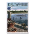 thumbnail image 2 of Deltaville, Virginia, Blue Crab and Oysters on Dock, Lantern Press, Premium Playing Cards, 52 Card Deck with Jokers, USA Made, 2 of 5