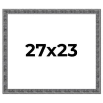 27x23 Frame Silver Black Rustic Sonoma Solid Wood Picture Frame | 1.5 Inch Moulding Width |