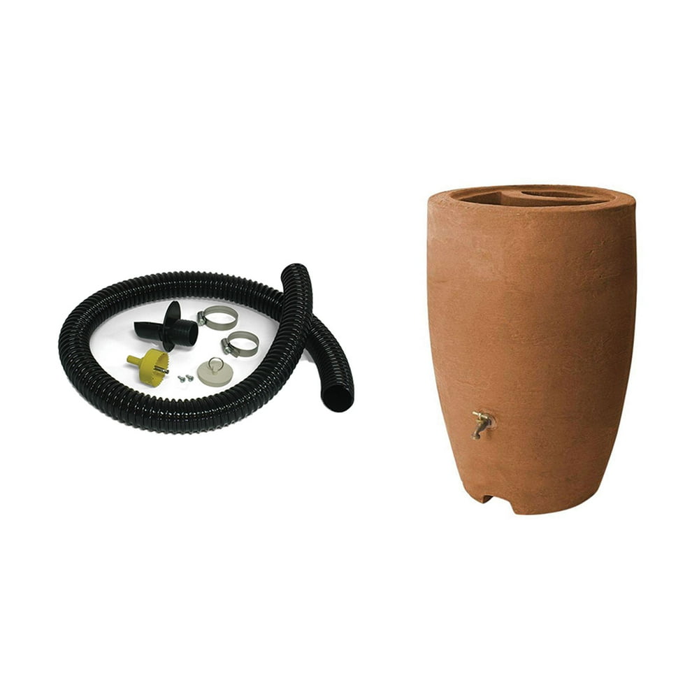 Algreen Gutter Downspout Diverter Kit + 50Gallon Rain Water Collection