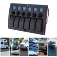 thumbnail image 1 of Panel de Interruptores Basculantes ANGGREK 12V-24V LED IP65 6 Bandas a Prueba de Agua, 1 of 8