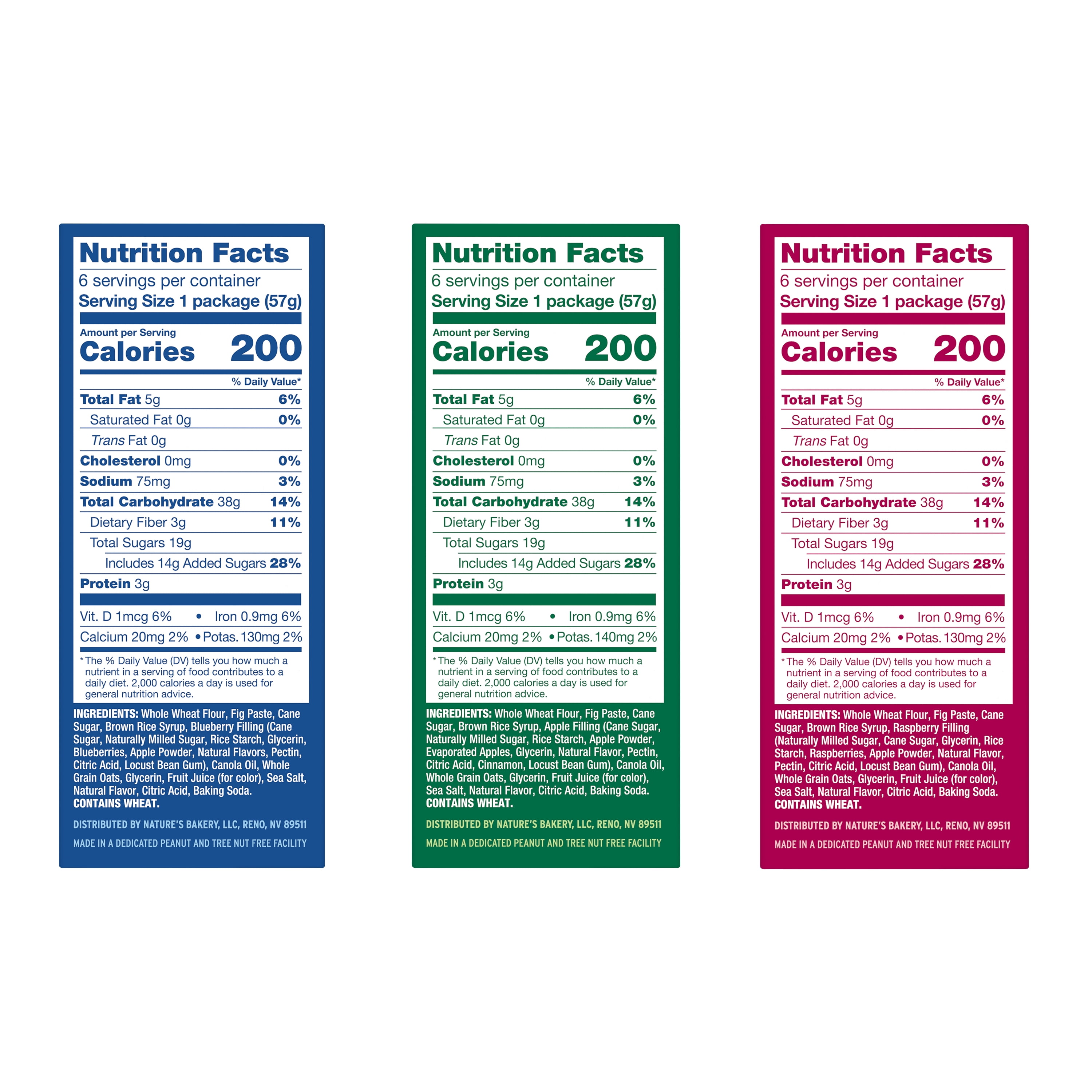 Nature's Bakery Whole Wheat Variety Pack, 2 oz Snack Bars, (36 Ct), Vegan, Non-GMO, Plant-Based