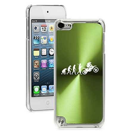 Dirt Rider Accessories - For Apple iPod Touch 5th / 6th Generation Hard Back Case Cover Evolution Dirt MX Rider (Green)
