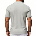 thumbnail image 7 of Dxzfnsa Men's Textured Knit Shirts Summer Men Casual Short Sleeve Vacation Pullover Tops Loose Button Lapel Collar Beach Knit Stretchy Golf Shirts, 7 of 7