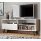 thumbnail image 1 of Rack Mueble de Tv Muebleria Liz Modelo Brasil Estilo Vintage Minimalista Blanco, 1 of 4
