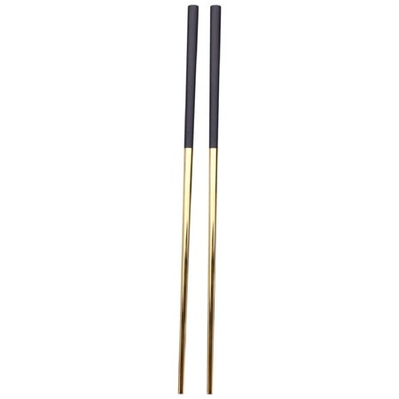 

5 Pairs Chopsticks Stainless Steel Chinese Gold Set Black Metal Chop Sticks Set Used for Sushi Dinnerware