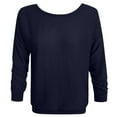 thumbnail image 4 of Arlun,Casual Long Sleeve Tshirts for Women 2025 Ribbed Knit Crewneck Loose Fit Comfortable Soft Basic Tee Shirts Plus Size Color Pure Tops for Autumn Winter Blue L, 4 of 4