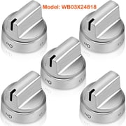 Gas Stove Knobs WB03X24818 Replacement for GE,   Reinforced D-Shape Hole  Burner Range Replacement Knobs Compatible with GE Gas Stoves