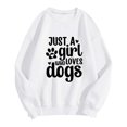 thumbnail image 4 of IWRICH Women's Sweatshirt Just a Girl Who Loves Dogs Long Sleeve Crew Neck Graphic Pullover Dog Mom Parents Casual Tops 01-Coffee 110, 4 of 4