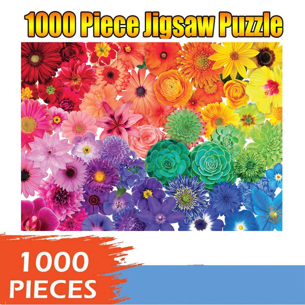1000 Pcs Jigsaw Puzzle Colorful Fruits Flowers Adult Kid Educational Toys Gift 