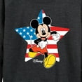 thumbnail image 3 of Disney - Americana - Mickey Usa Flag Star - Women's Lightweight French Terry Long Sleeve Shirt, 3 of 5