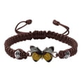 thumbnail image 1 of Pulseras para mujer, regalos para mujer, pulsera para enamorados, pulsera tejida a mano para San Valentín, joyería para novias, pulsera con dije de mariposa., 1 of 2