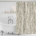 thumbnail image 6 of 60x72 Inch Shower Curtains for Bathroom, Green Botanical Fabric Bath Curtain Decor, Pastoral Elegant Spring Floral Rustic Waterproof Restroom Curtains Shower Set Accessories with 12 Hooks 60 Inch, 6 of 7