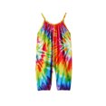 thumbnail image 3 of Toddler Baby Girls Halter Backless Tie Dye Romper Baby Kid Sleeveless Jumpsuit Pants Clothes with Pocket Size 1-6T, 3 of 4