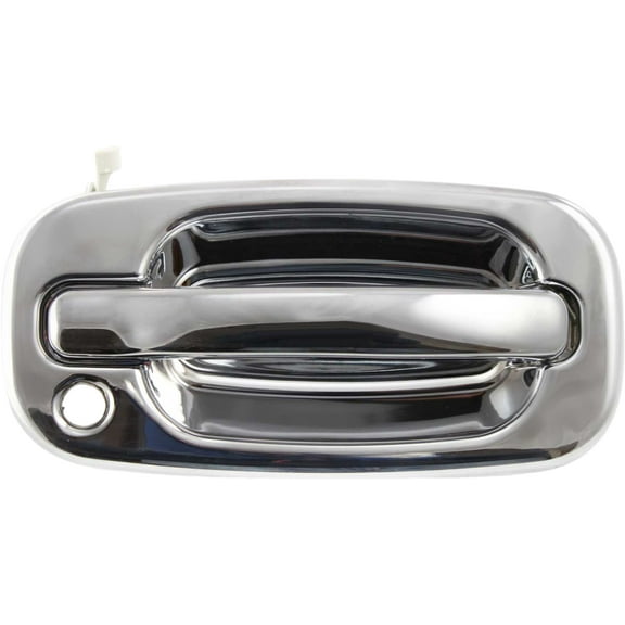 Exterior Door Handle Compatible with 1999-2006 Chevrolet Silverado 1500 Front, Passenger Side Chrome