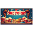 thumbnail image 6 of Blue Fabric Concessions Banner with Leather Glove Elements Party Decoration Backdrop for Carnival Events Festival Stalls Popcorn Stands and Fair Booths, 6 of 8