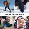 thumbnail image 7 of 5 Pairs Wool Socks for men,Warm Winter Boot Socks for Hiking Walking,Thick Thermal Gifts Socks, 7 of 7